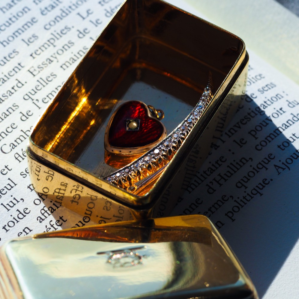 Antique Georgian Solid Silver Gilt Lidded Box/Snuff Box Pair - Archibald Douglas 1827 View XIV