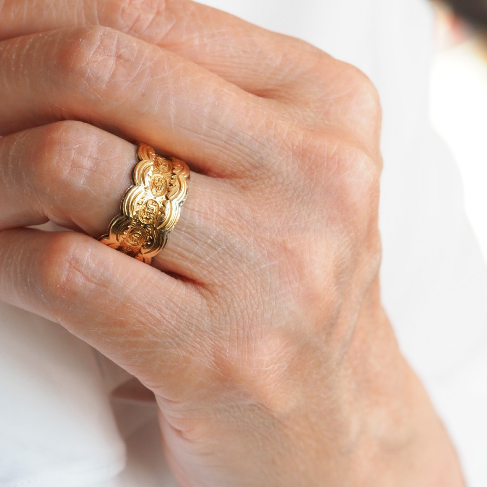 Antique Georgian 18K Gold Memory Ring - English, London 1831 View IV