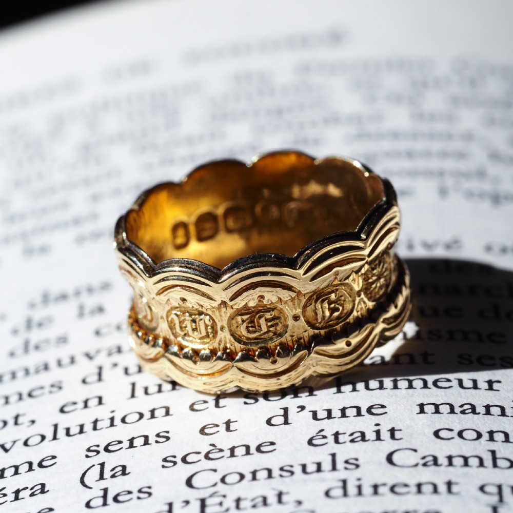 Antique Georgian 18K Gold Memory Ring - English, London 1831 View IX