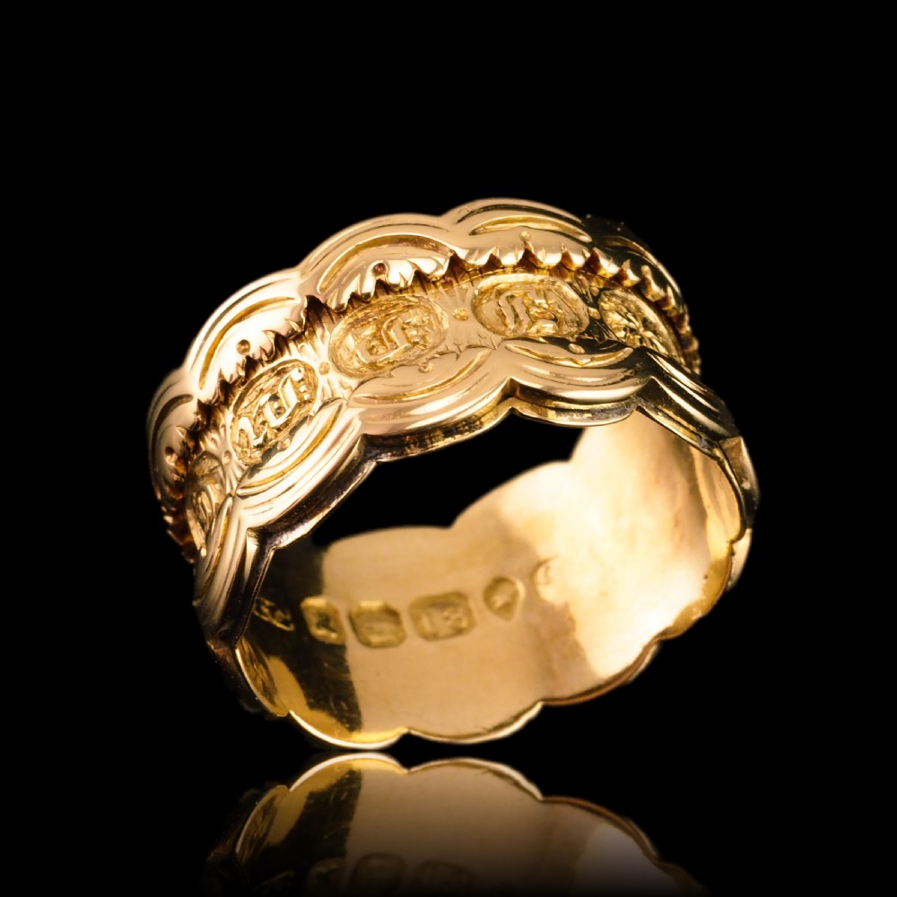 Antique Georgian 18K Gold Memory Ring - English, London 1831 View XIV