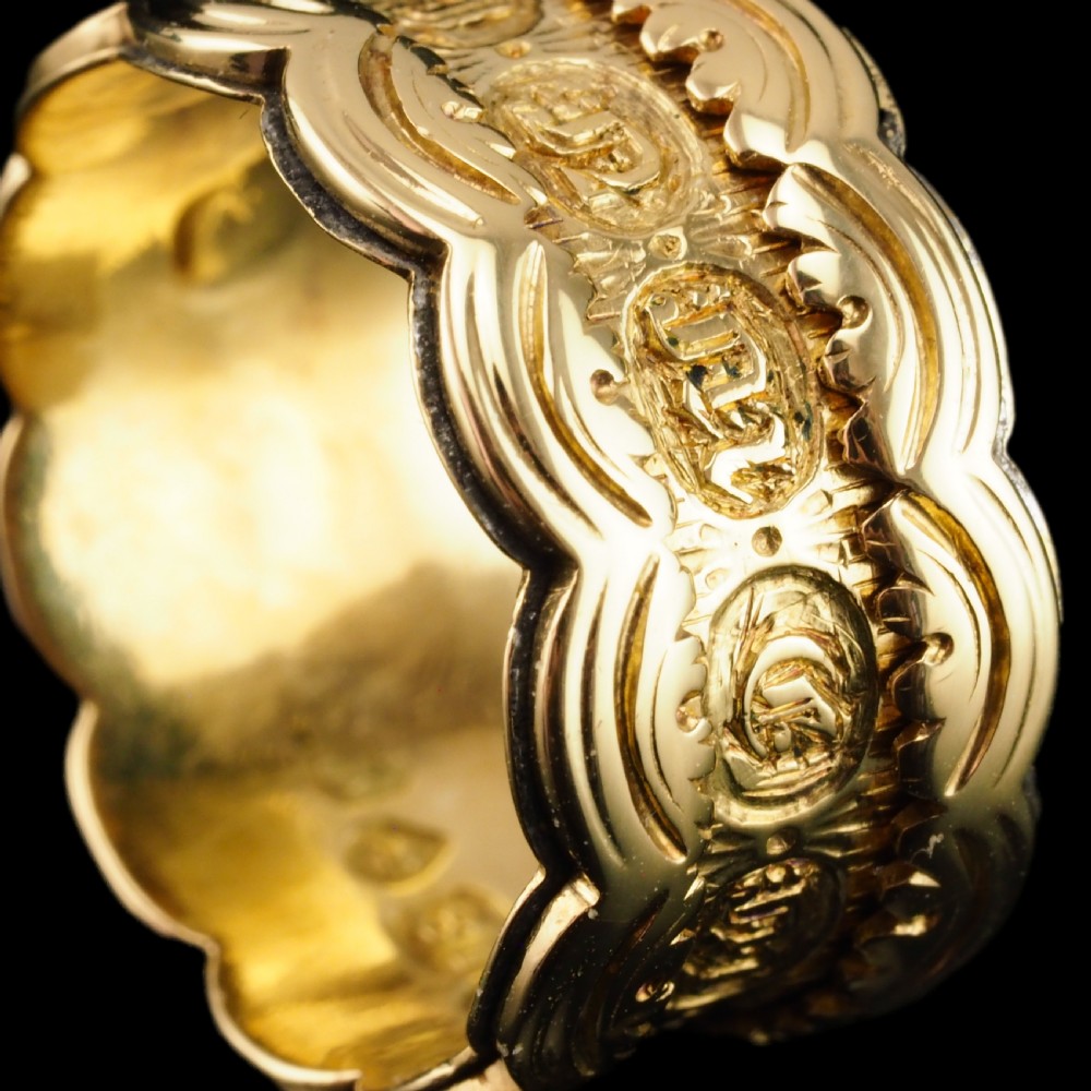 Antique Georgian 18K Gold Memory Ring - English, London 1831 View XVI