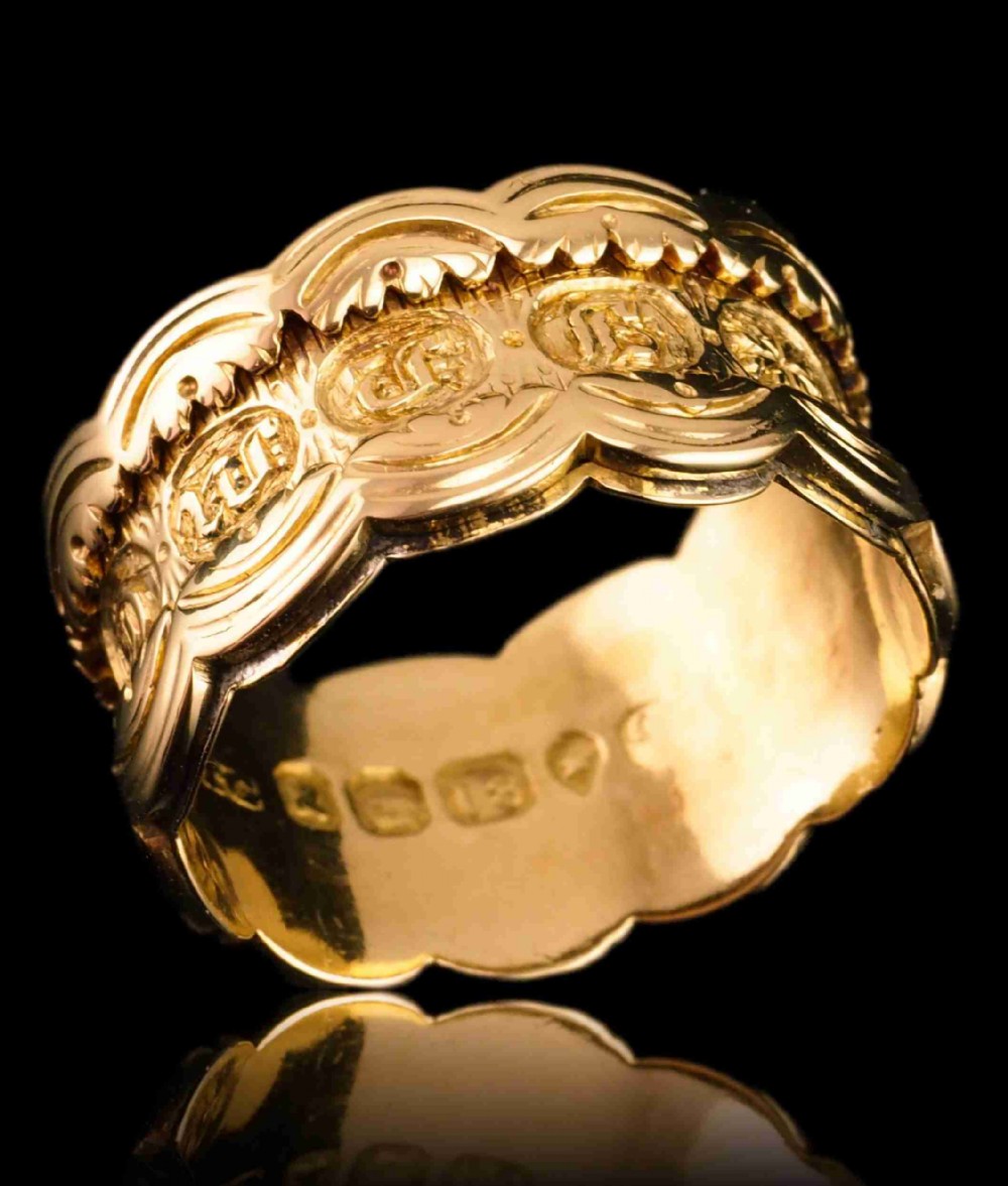 Antique Georgian 18K Gold Memory Ring - English, London 1831