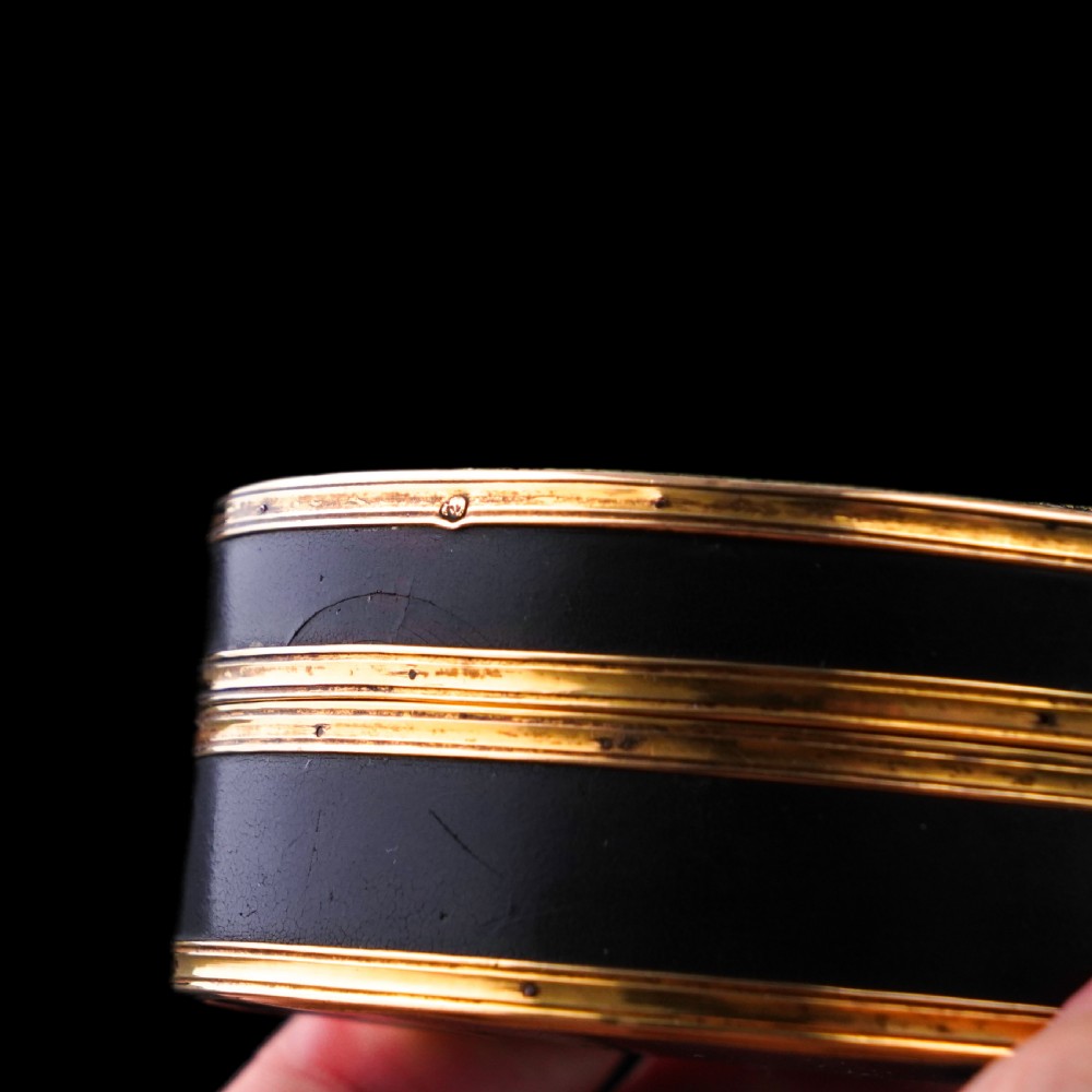 Antique French Gold Mounted Circular Snuff/Tobacco Box, Portrait of a Lady in the Manner of Cosway - 18th c. View XIII