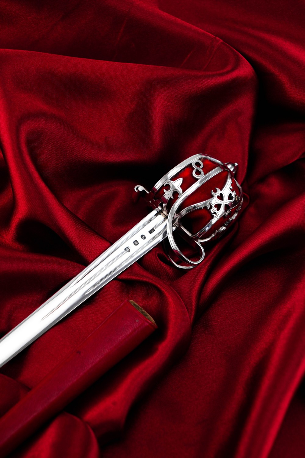Antique Scottish Solid Silver Letter Opener, Military Basket Hilt Sword Design - 1905 View XVII