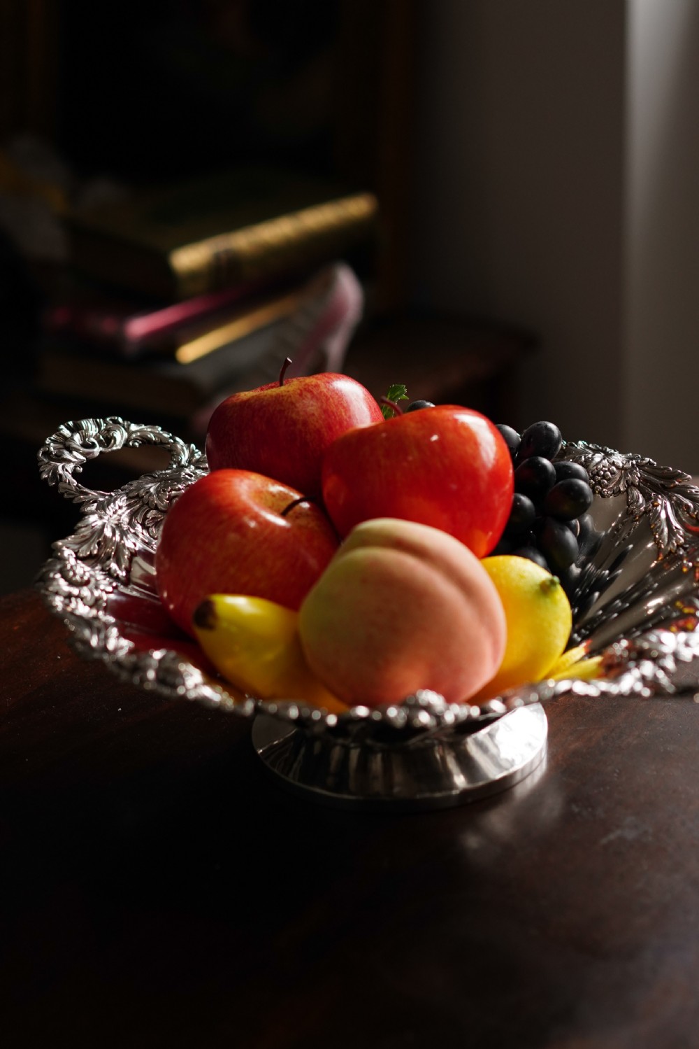 Antique Solid Silver Georgian Bowl, Twin Handle Wrythen & Profusely Chased Motifs - Edward Edwards 1834 View XX