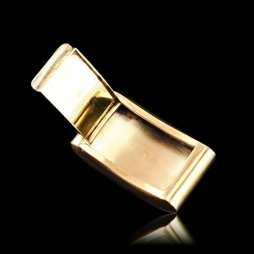 Antique Georgian Solid Silver Gilt Snuff Box Curved & Crested Design - William Simpson 1810 View VII