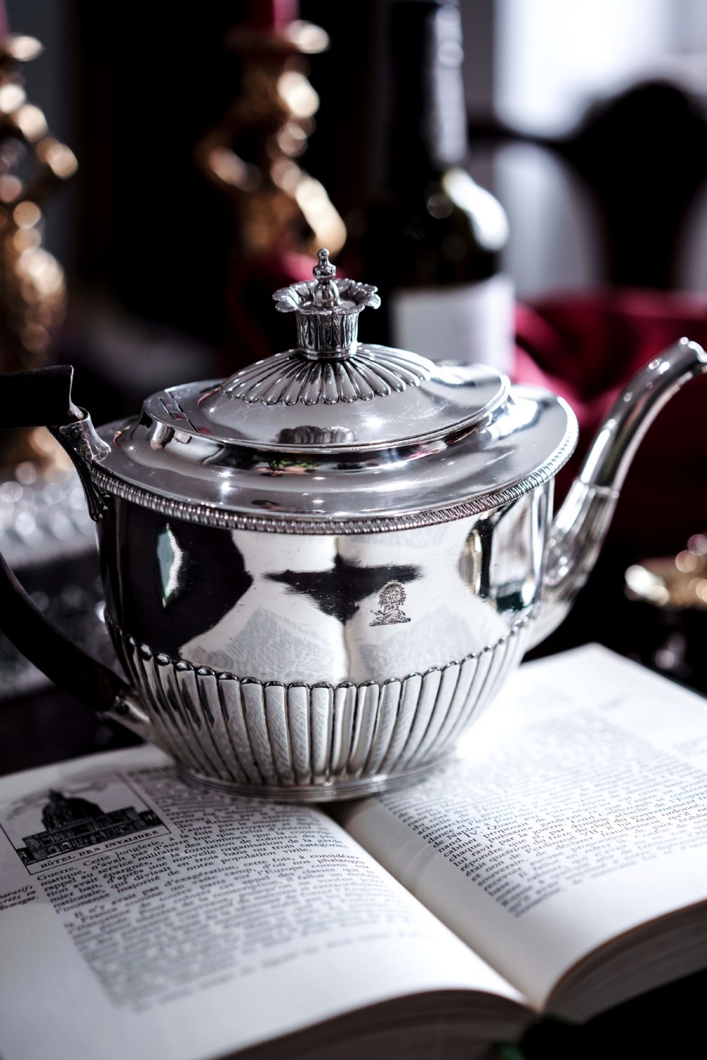 Antique Georgian Solid Silver Teapot with Coronet-like Finial - Daniel Pontifex London 1798 View VIII