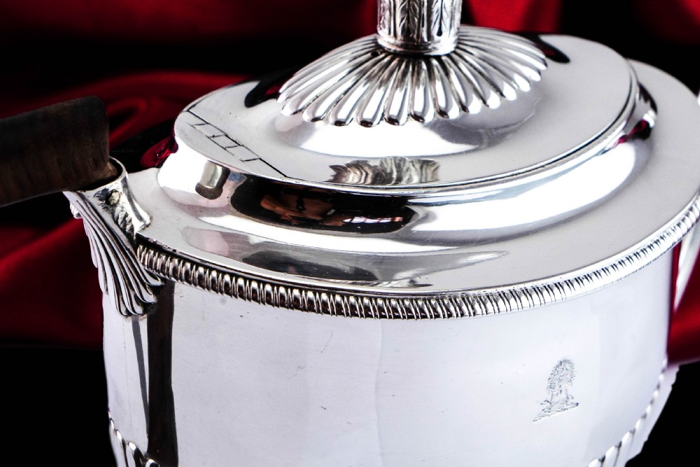Antique Georgian Solid Silver Teapot with Coronet-like Finial - Daniel Pontifex London 1798 View XI