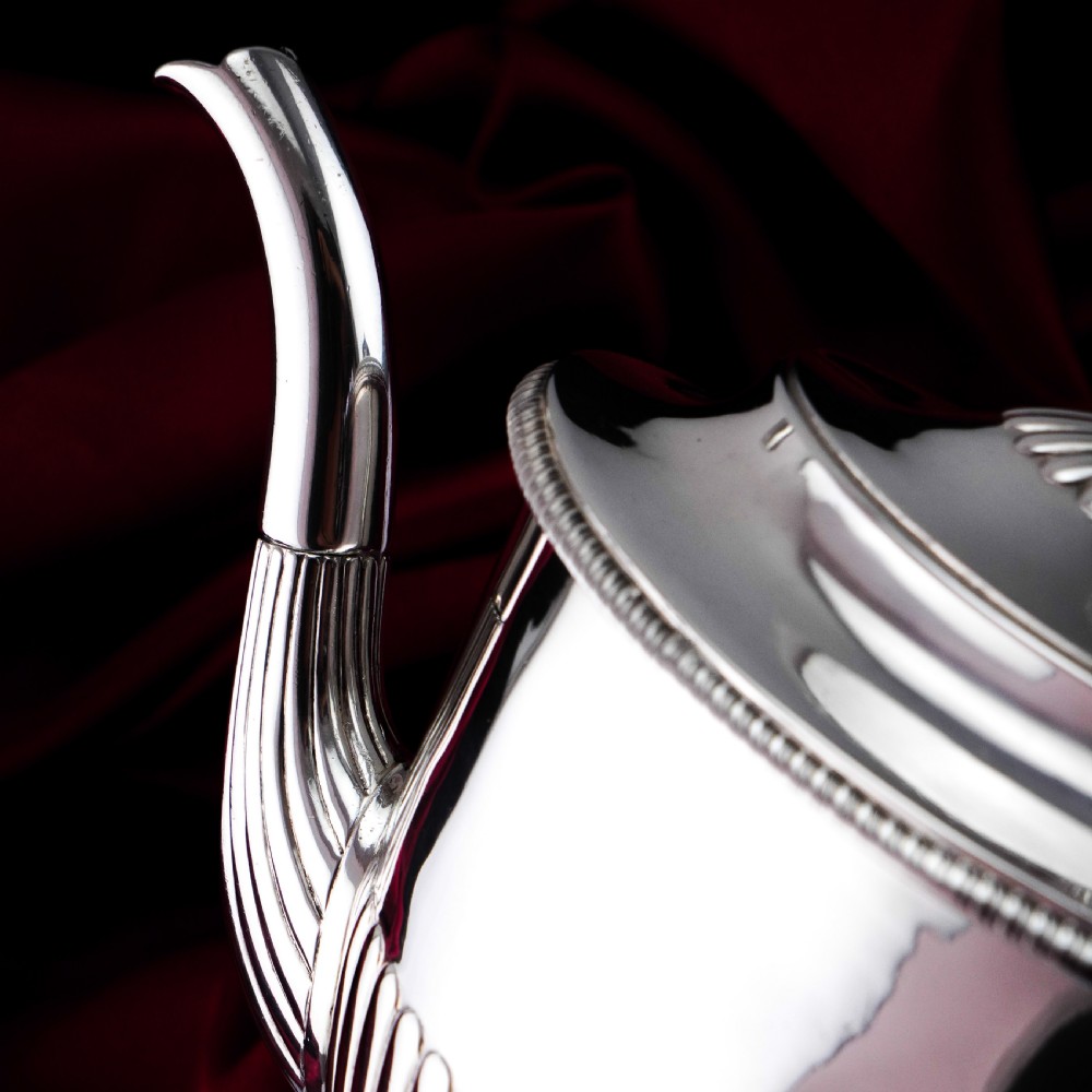 Antique Georgian Solid Silver Teapot with Coronet-like Finial - Daniel Pontifex London 1798 View XII