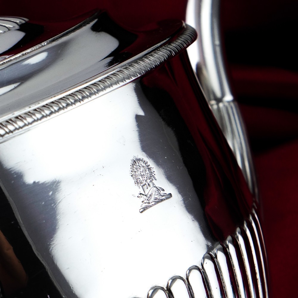 Antique Georgian Solid Silver Teapot with Coronet-like Finial - Daniel Pontifex London 1798 View XIII