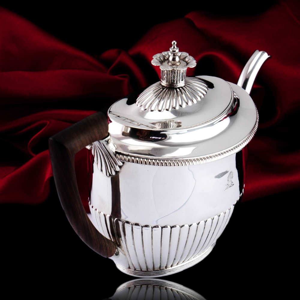 Antique Georgian Solid Silver Teapot with Coronet-like Finial - Daniel Pontifex London 1798 View XVIII