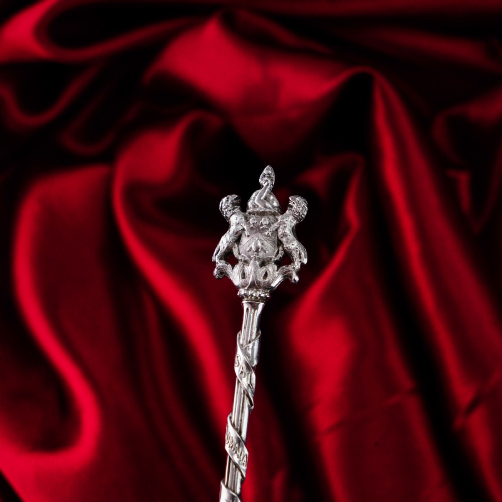 Antique Solid Silver Pair of Spoons, Salters Company - Smith, Nicholson & Co 1858 View II
