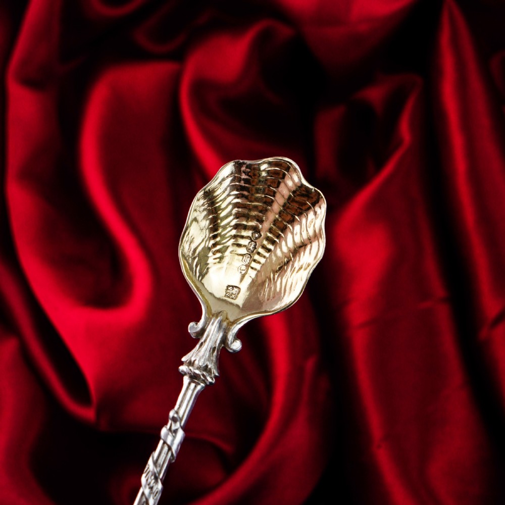 Antique Solid Silver Pair of Spoons, Salters Company - Smith, Nicholson & Co 1858 View III