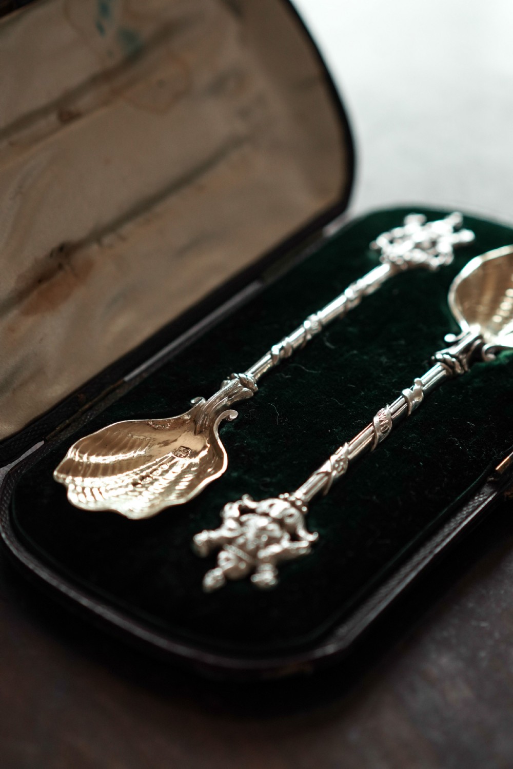 Antique Solid Silver Pair of Spoons, Salters Company - Smith, Nicholson & Co 1858 View XI