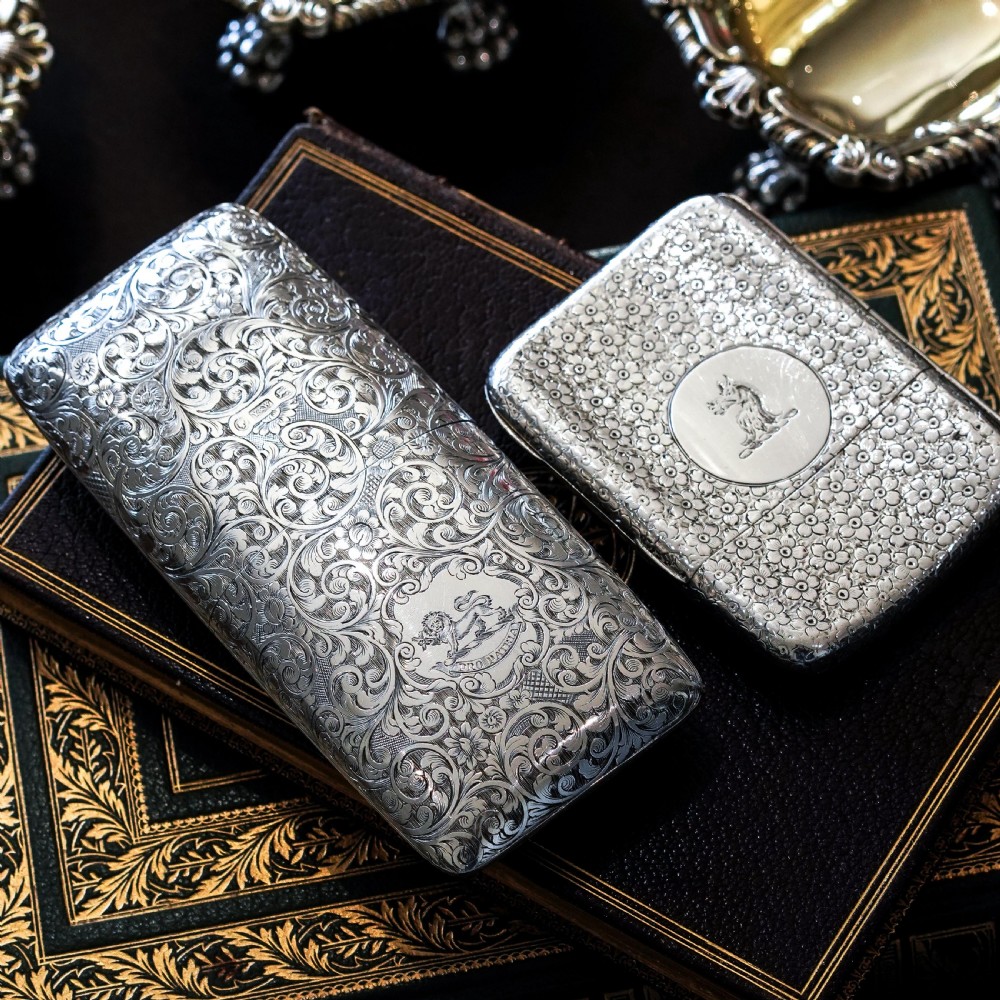 A Stunning Antique Victorian Solid Sterling Silver Cigar Cheroot Case - Yapp & Woodward 1845 View II
