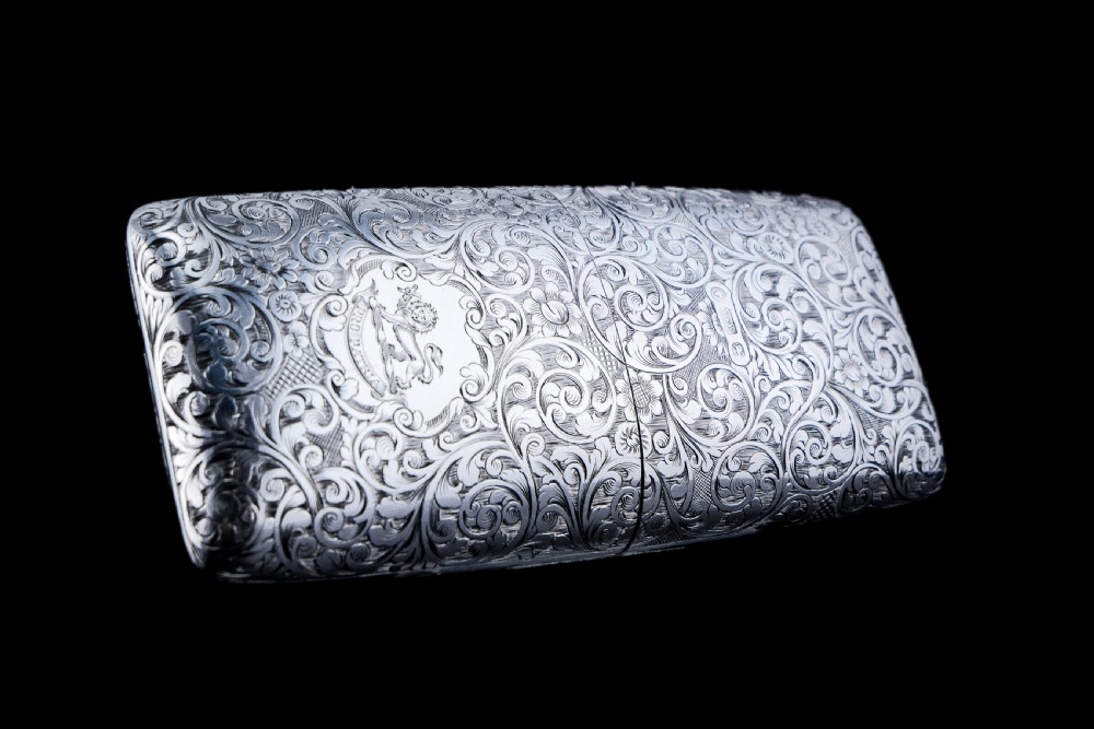 A Stunning Antique Victorian Solid Sterling Silver Cigar Cheroot Case - Yapp & Woodward 1845 View X