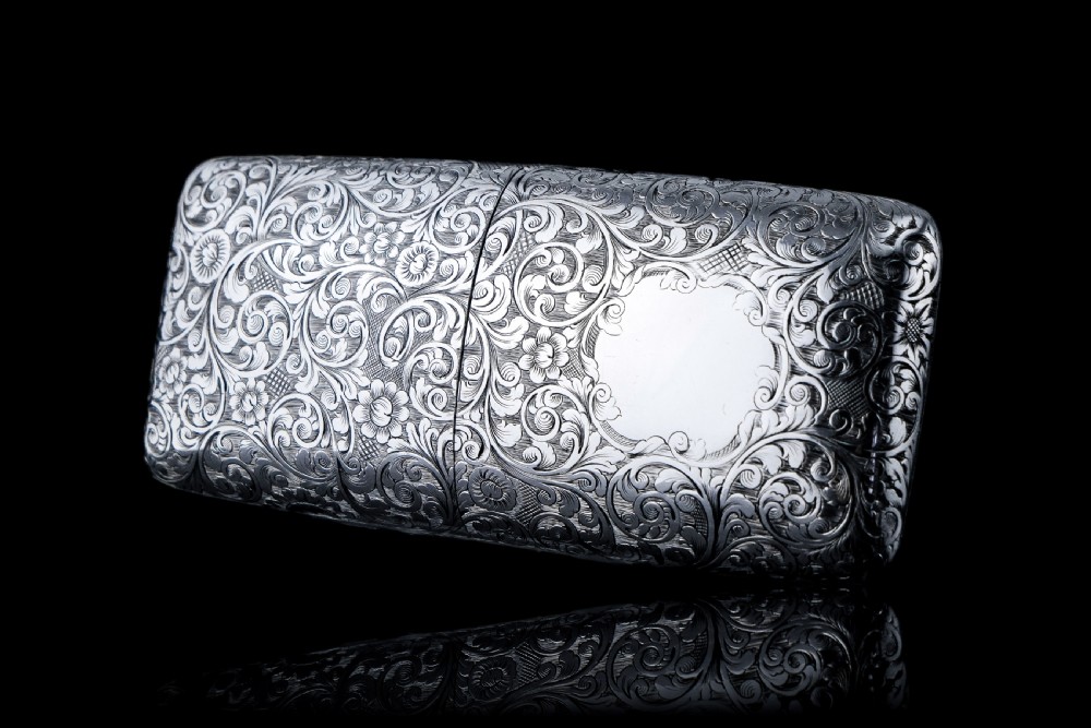 A Stunning Antique Victorian Solid Sterling Silver Cigar Cheroot Case - Yapp & Woodward 1845 View XI