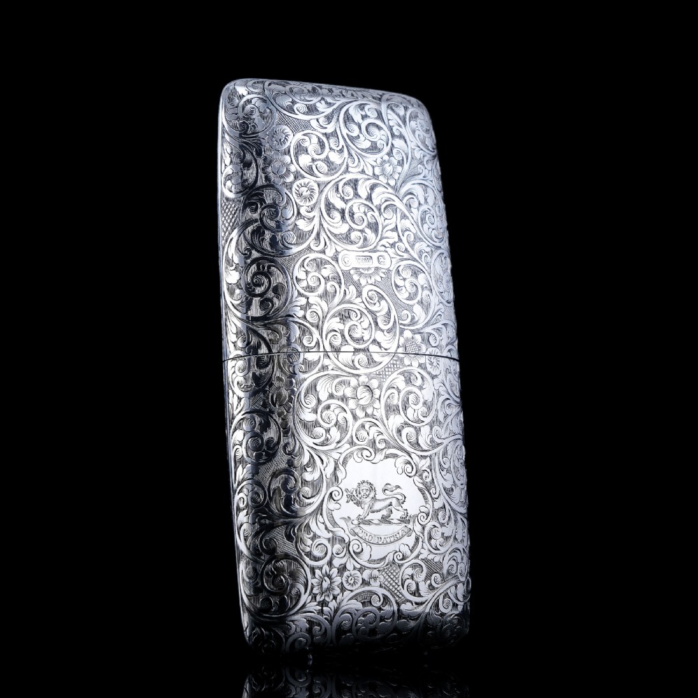 A Stunning Antique Victorian Solid Sterling Silver Cigar Cheroot Case - Yapp & Woodward 1845 View XVI