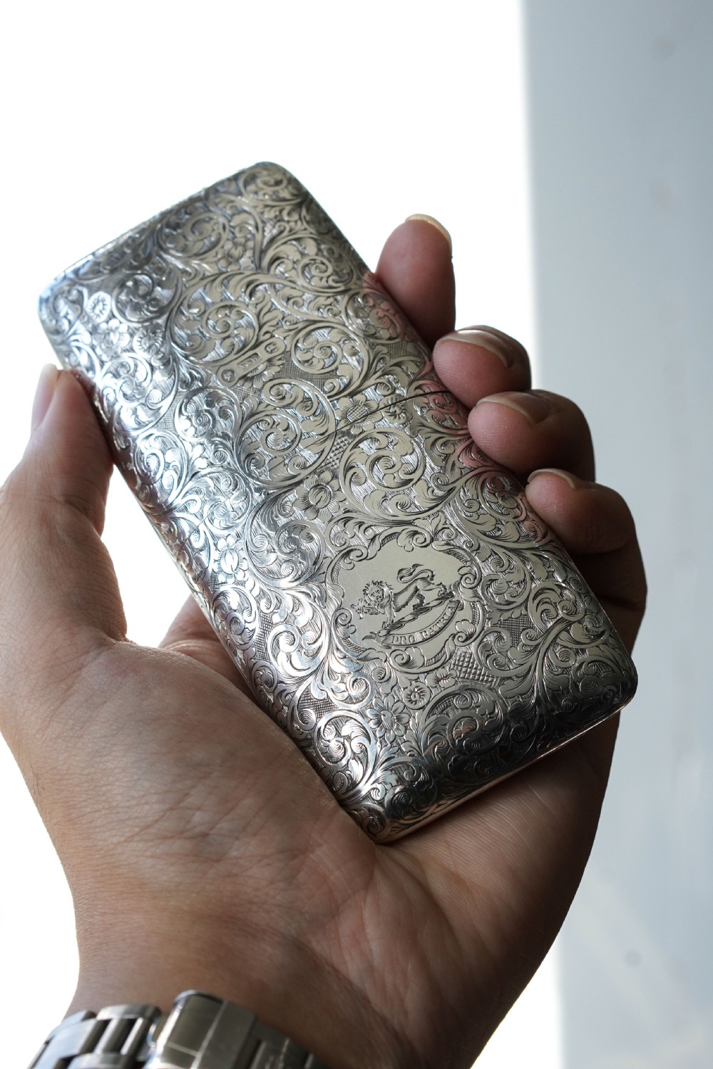A Stunning Antique Victorian Solid Sterling Silver Cigar Cheroot Case - Yapp & Woodward 1845 View XXI