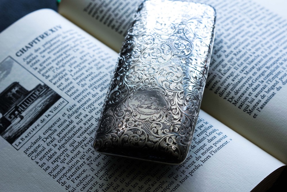 A Stunning Antique Victorian Solid Sterling Silver Cigar Cheroot Case - Yapp & Woodward 1845 View XXIII