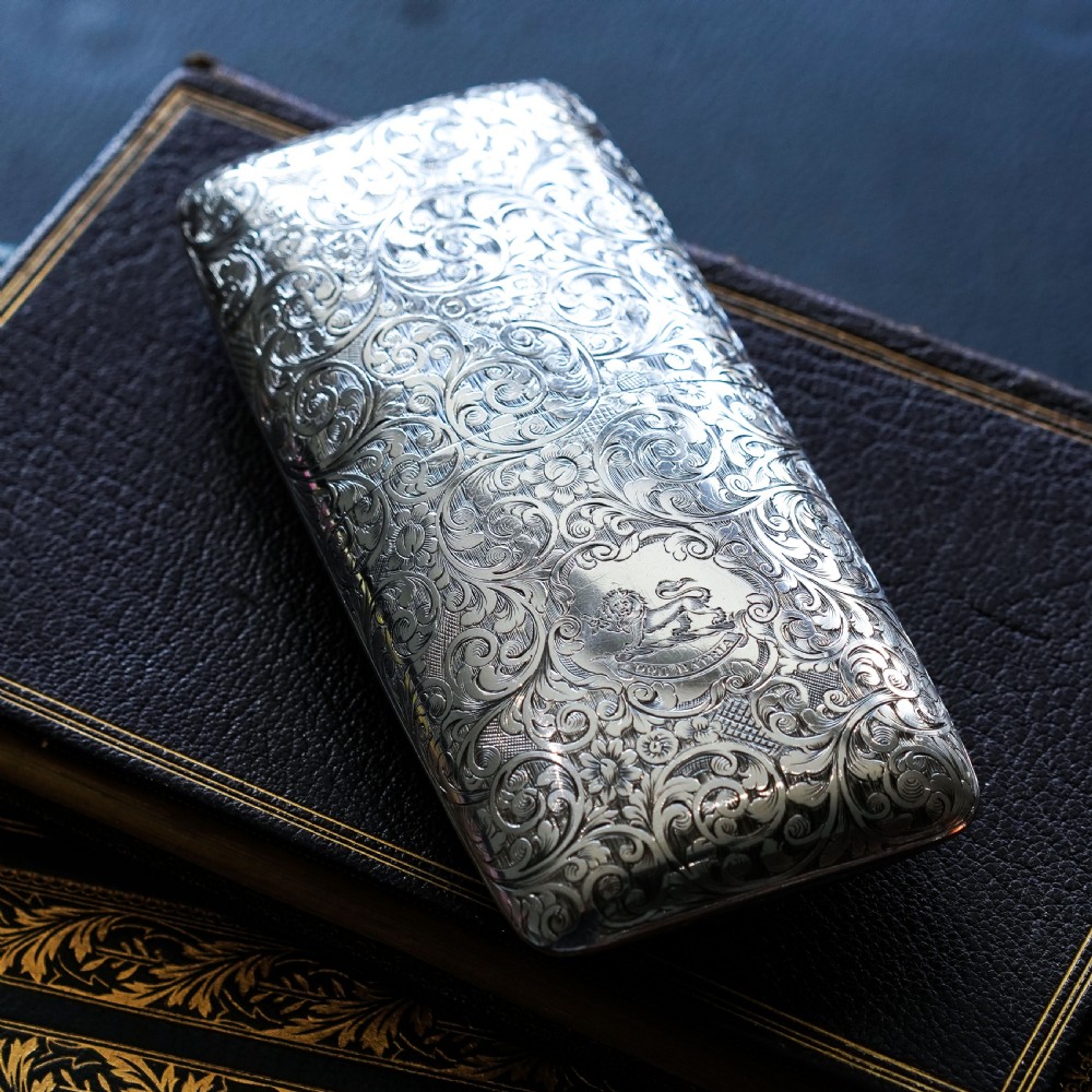 A Stunning Antique Victorian Solid Sterling Silver Cigar Cheroot Case - Yapp & Woodward 1845 View XXVIII