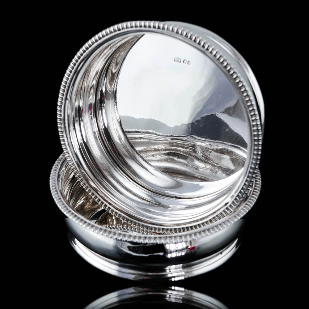 Antique Georgian Regency Solid Silver Coasters with Silver Base - William Eaton 1815 View II