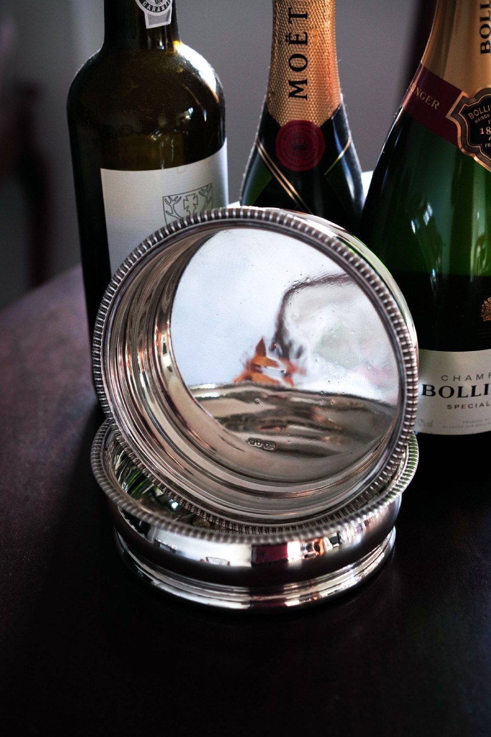 Antique Georgian Regency Solid Silver Coasters with Silver Base - William Eaton 1815 View VII