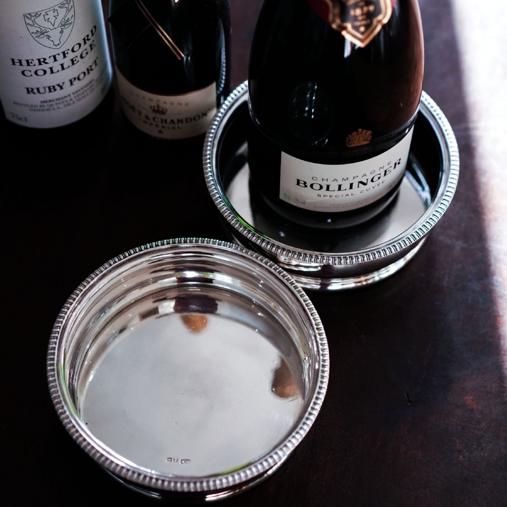 Antique Georgian Regency Solid Silver Coasters with Silver Base - William Eaton 1815 View X