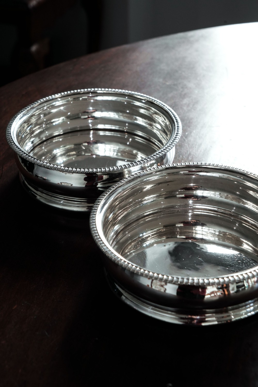 Antique Georgian Regency Solid Silver Coasters with Silver Base - William Eaton 1815 View XVI