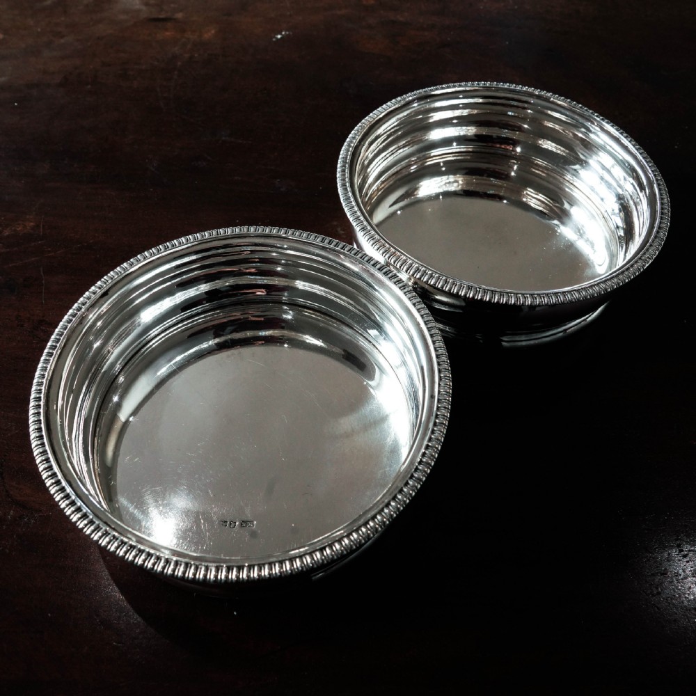 Antique Georgian Regency Solid Silver Coasters with Silver Base - William Eaton 1815 View XIX