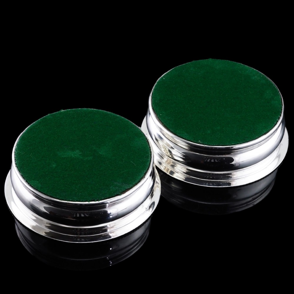 Antique Georgian Regency Solid Silver Coasters with Silver Base - William Eaton 1815 View XXI