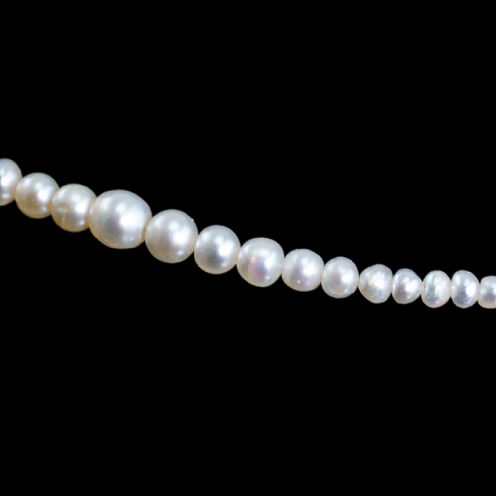 Antique Georgian Natural Seed Pearl Necklace 9K Gold Clasp c.1800 View IV