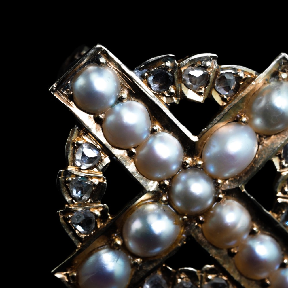 Antique Georgian Natural Seed Pearl Necklace 9K Gold Clasp c.1800 View XXVII