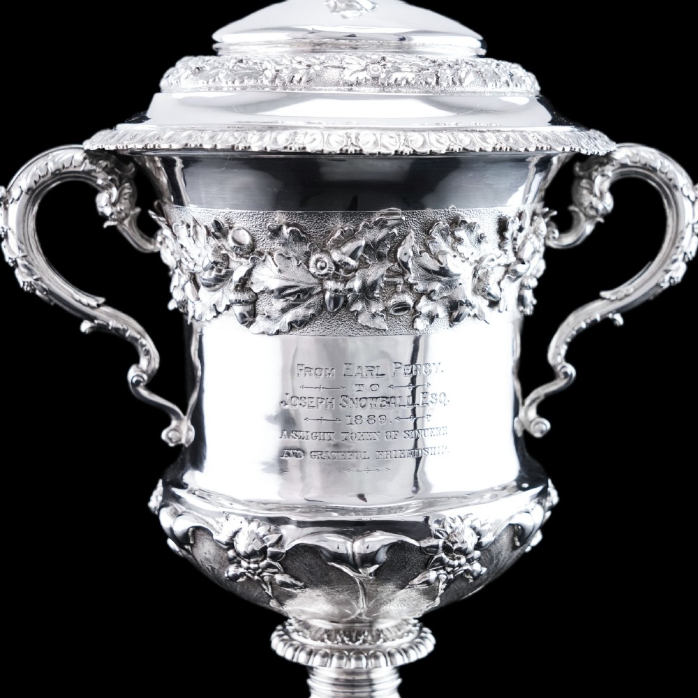Antique Georgian Solid Silver Cup/Wine Cooler with Lid, Earl Interest - Barnards 1826 View VII