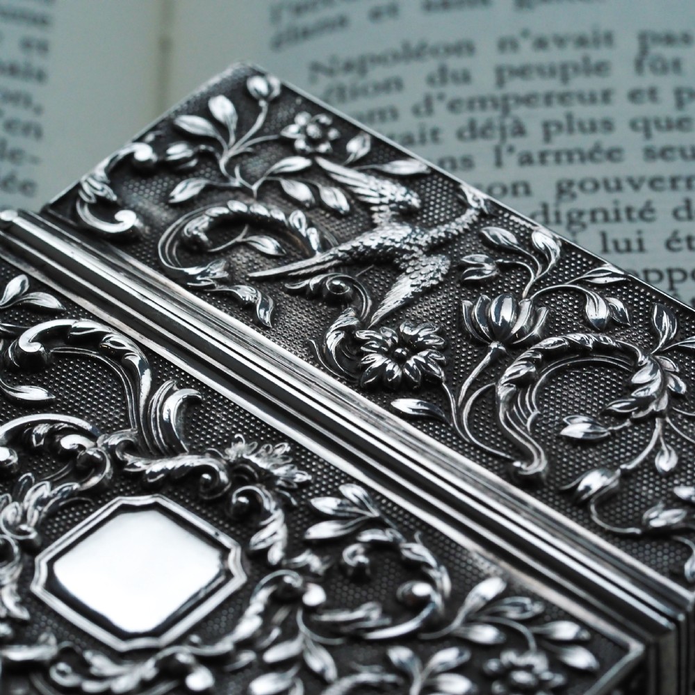 Antique Georgian Solid Silver Card Case with Gorgeous Decorations - Joseph Willmore 1836 View XVI