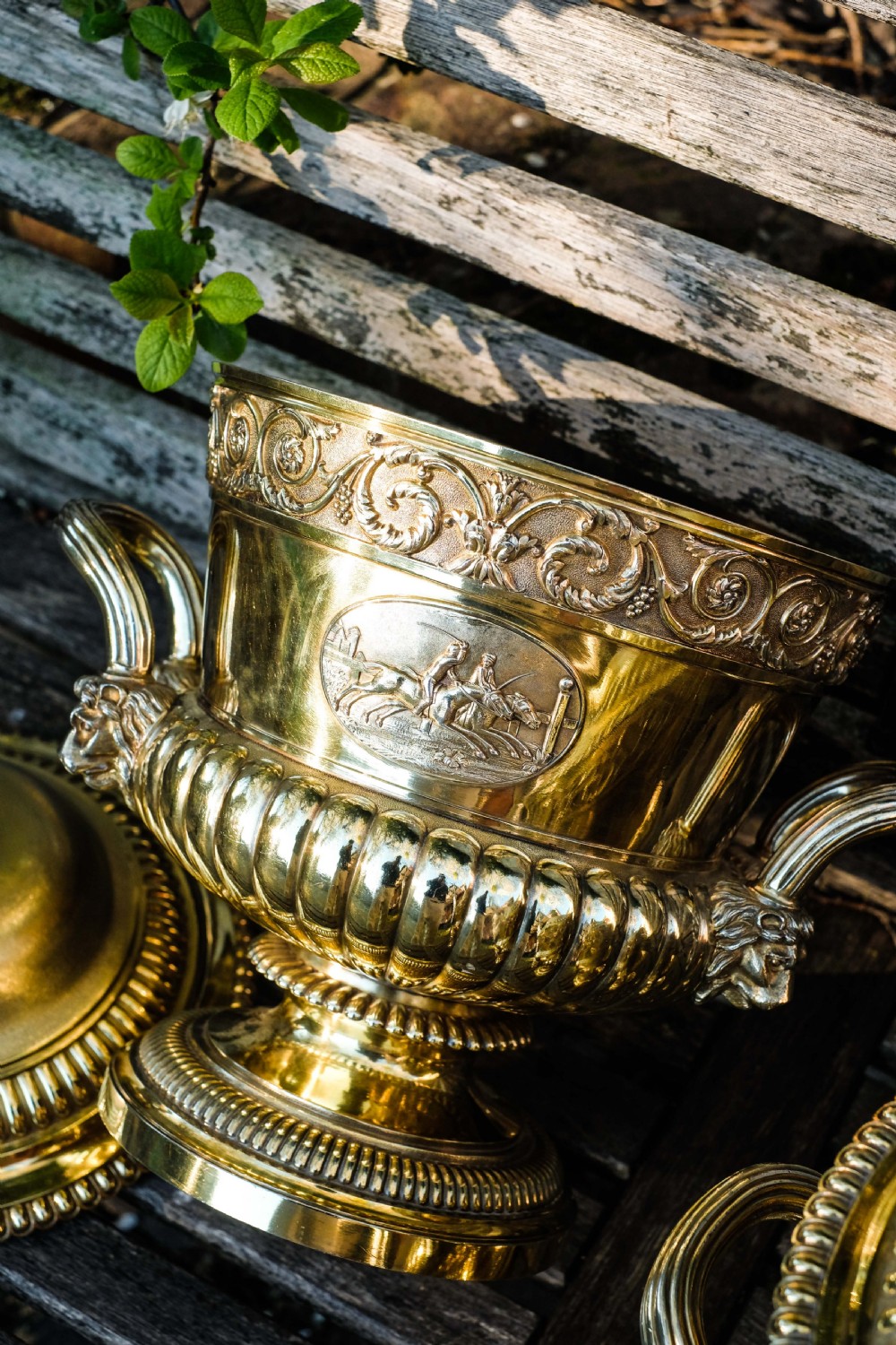 Antique Georgian Solid Silver Gilt Cup/Champagne Cooler 7.9kg - William Burwash 1818 View VII
