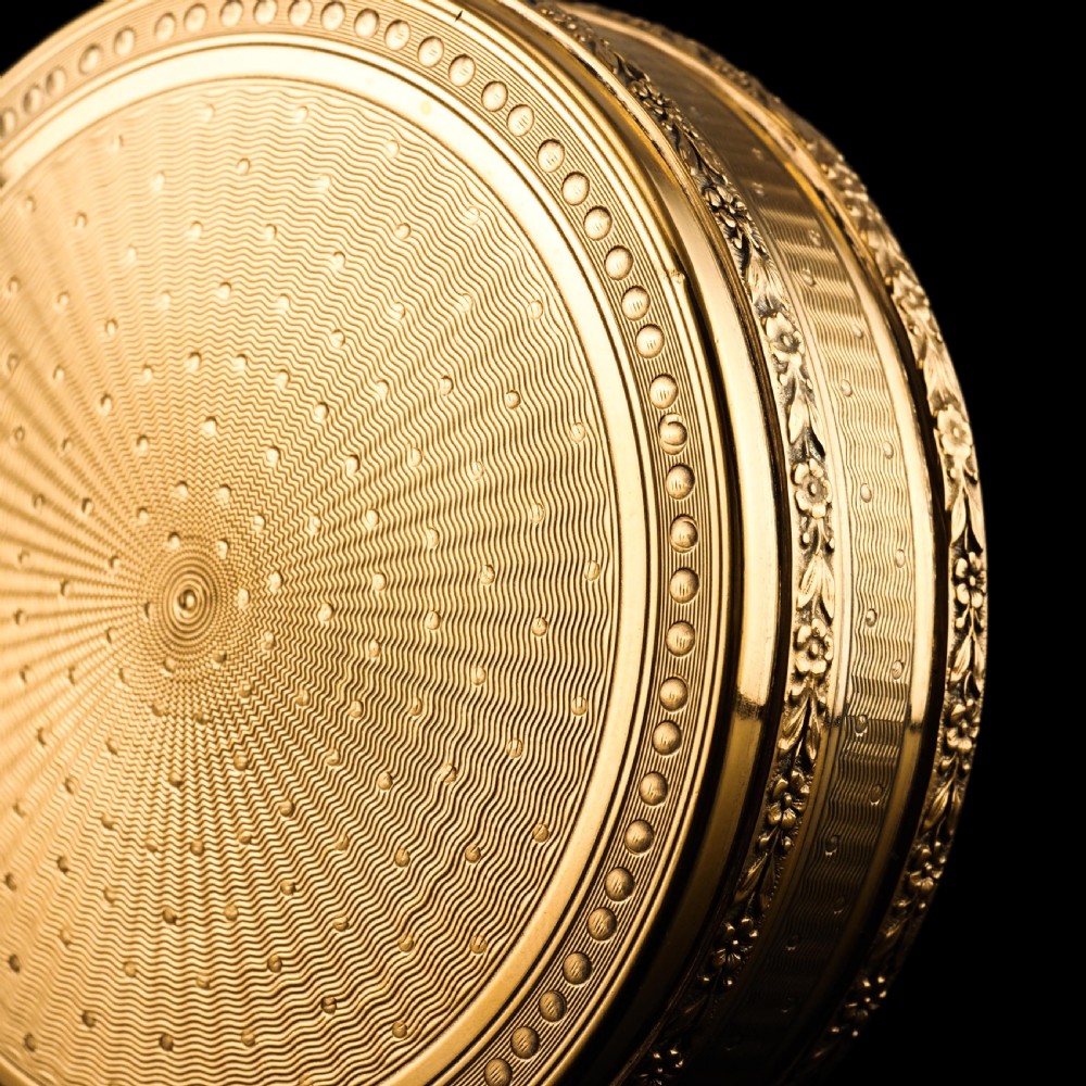 Antique French Solid Silver Gilt Vermeil Circular Box - c.1900 View XVII