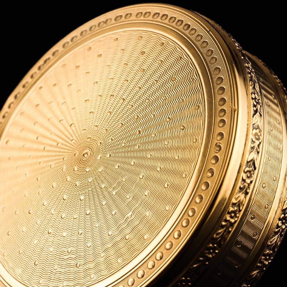 Antique French Solid Silver Gilt Vermeil Circular Box - c.1900 View XIX