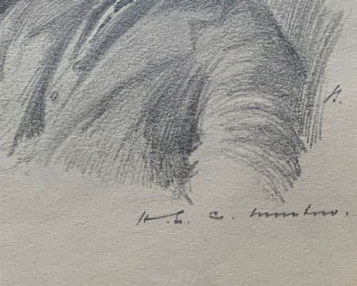 fig 5. SUPERB ORIGINAL 19thc ENGLISH SCHOOL PENCIL PORTRAIT PAINTING OF A SMOKING GENT