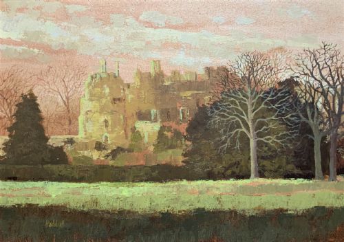 fig 1. View Of 'Berkeley Castle' Original Impressionist Oil Painting by Victor Haddrell