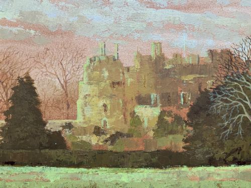 fig 2. View Of 'Berkeley Castle' Original Impressionist Oil Painting by Victor Haddrell