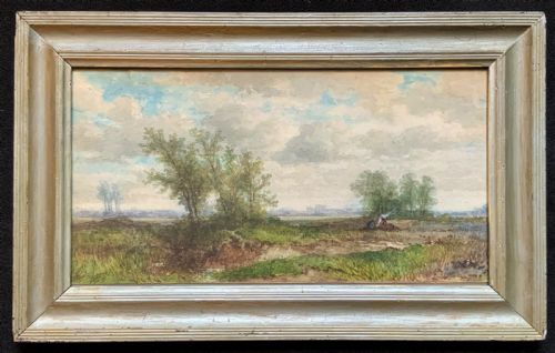 fig 1. 'On The Edge Of The Common' Superb Original 19thc Watercolour landscape Painting