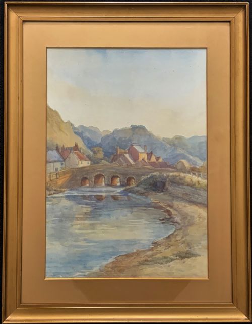 fig 1. Large Original 19th Century Antique Yorkshire Landscape watercolour Painting