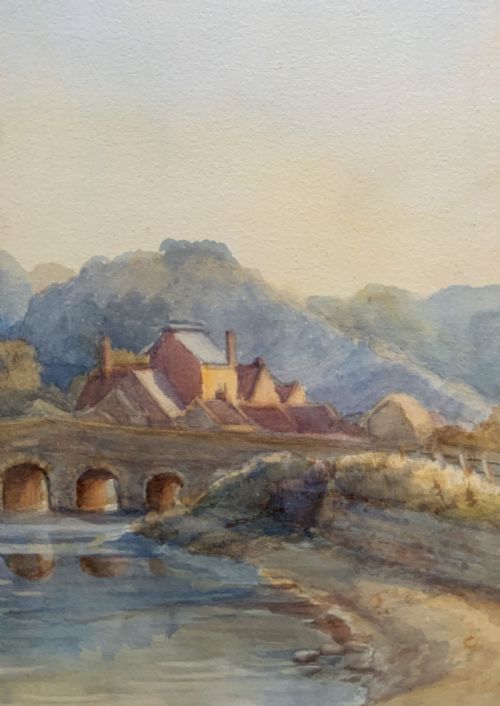 fig 4. Large Original 19th Century Antique Yorkshire Landscape watercolour Painting