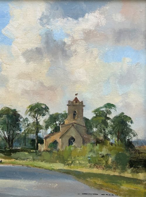 A BEAUTIFUL BEDFORDSHIRE LANDSCAPE OIL PAINTING BY DAVID GREEN 19292015 - ADDITIONAL PHOTO 4