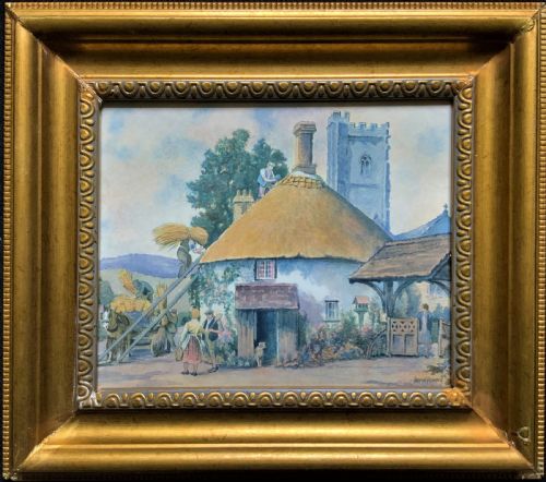 A Busy Day in Hampshire by David Heward - Early 1900s Watercolour Painting
