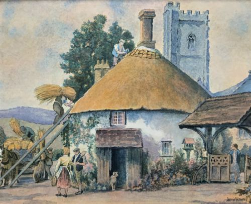 fig 1. A Busy Day In Hampshire By David Heward - Early 1900s Watercolour Painting
