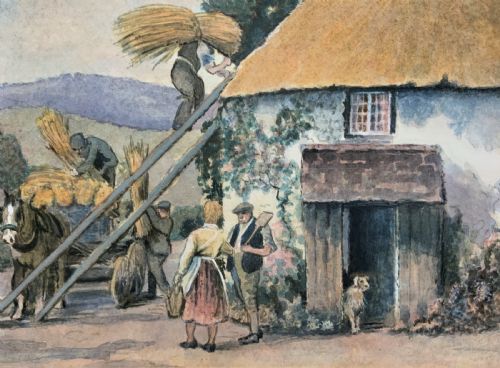 fig 8. A Busy Day In Hampshire By David Heward - Early 1900s Watercolour Painting