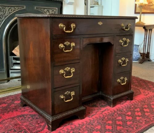 fig 3. Small Cuban mahogany Georgian Kneehole Writing Desk Jewell's of Holborn, London