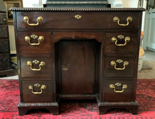 fig 5. Small Cuban mahogany Georgian Kneehole Writing Desk Jewell's of Holborn, London